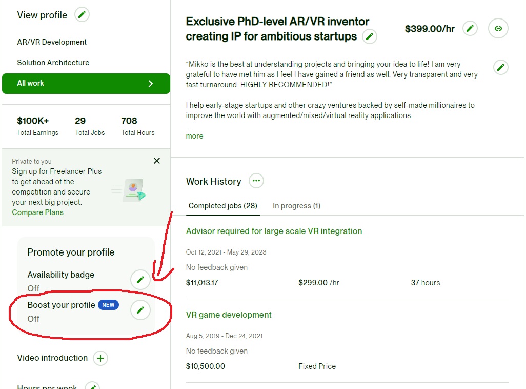 Upwork Available Now Badge, Upwork Availability Badge